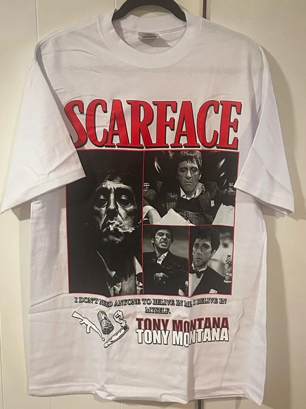 White Scarface Graphic Tee - Picture 1 of 3